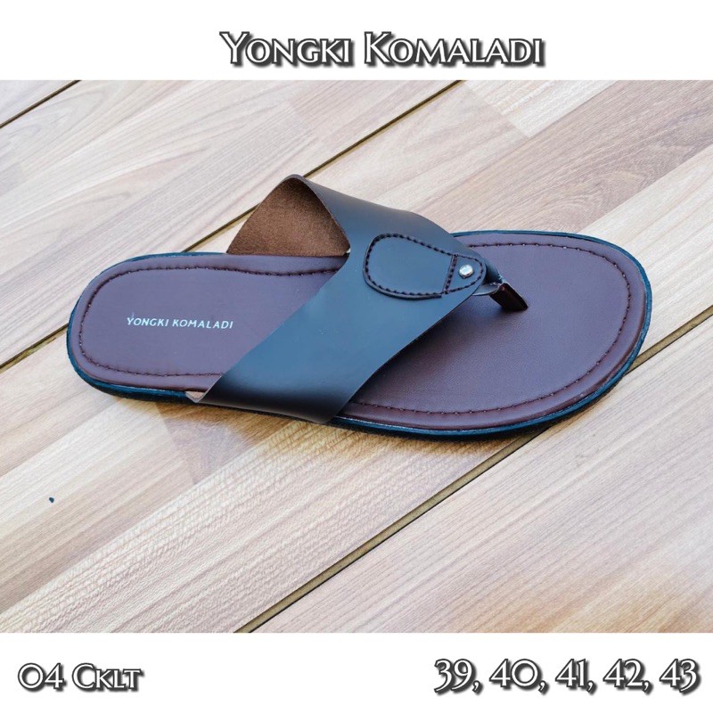 sandal jepit cowok coklat tua