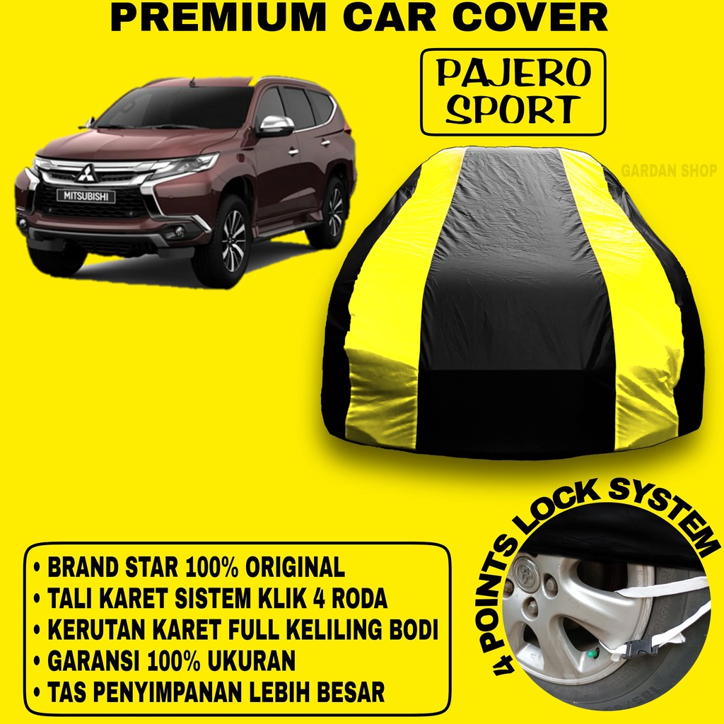 Body Cover PAJERO SPORT Sarung Strip KUNING Penutup Pelindung Bodi Mobil Pajero Sport PREMIUM