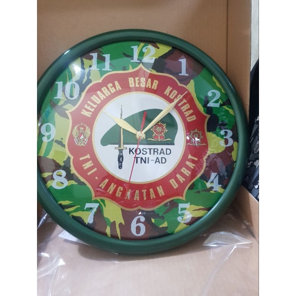 Jam dinding KOSTRAD Loreng  | Jam dinding logo | Jam dinding army