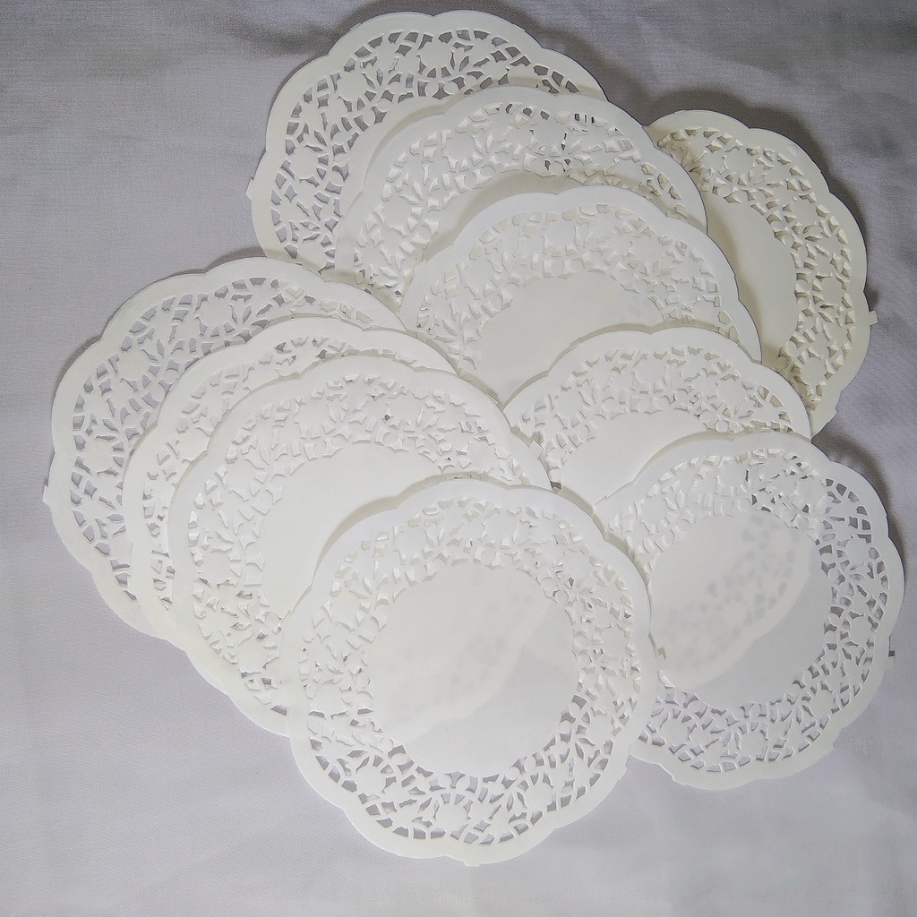 

Doyleys Paper 4,5" Untuk Journal Scrapbook Vintage / Doilies Paper / Doily Paper / Doyley paper / Alas Kue Renda / Alas Toples