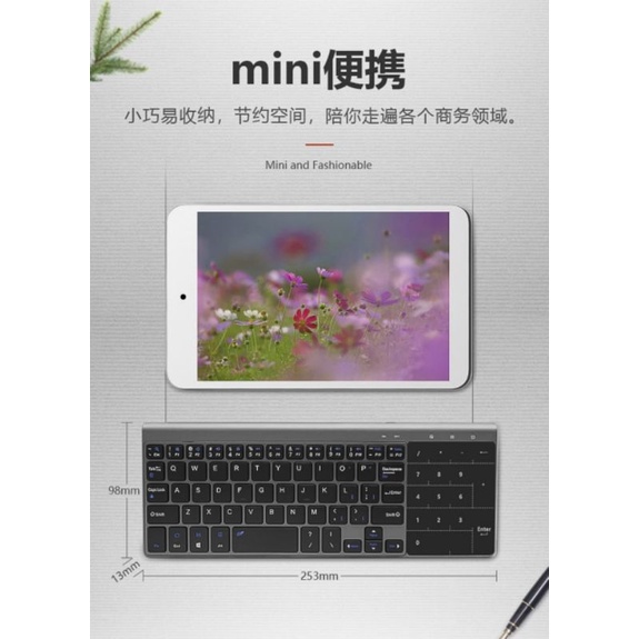 2.4Ghz Wireless Mini Keyboard Touchpad Tombol Angka X136 not logitech