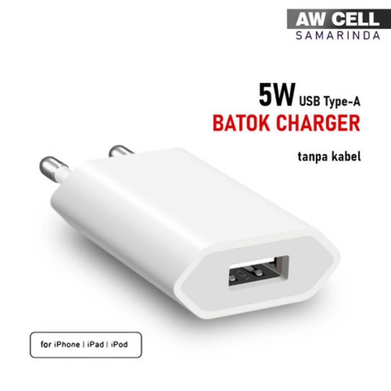 BATOK CHARGER VIBOX 5W USB XR PACKING PLASTIK KUALITAS TERJAMIN BATOK ADAPTER CHARGER TERPOPULER