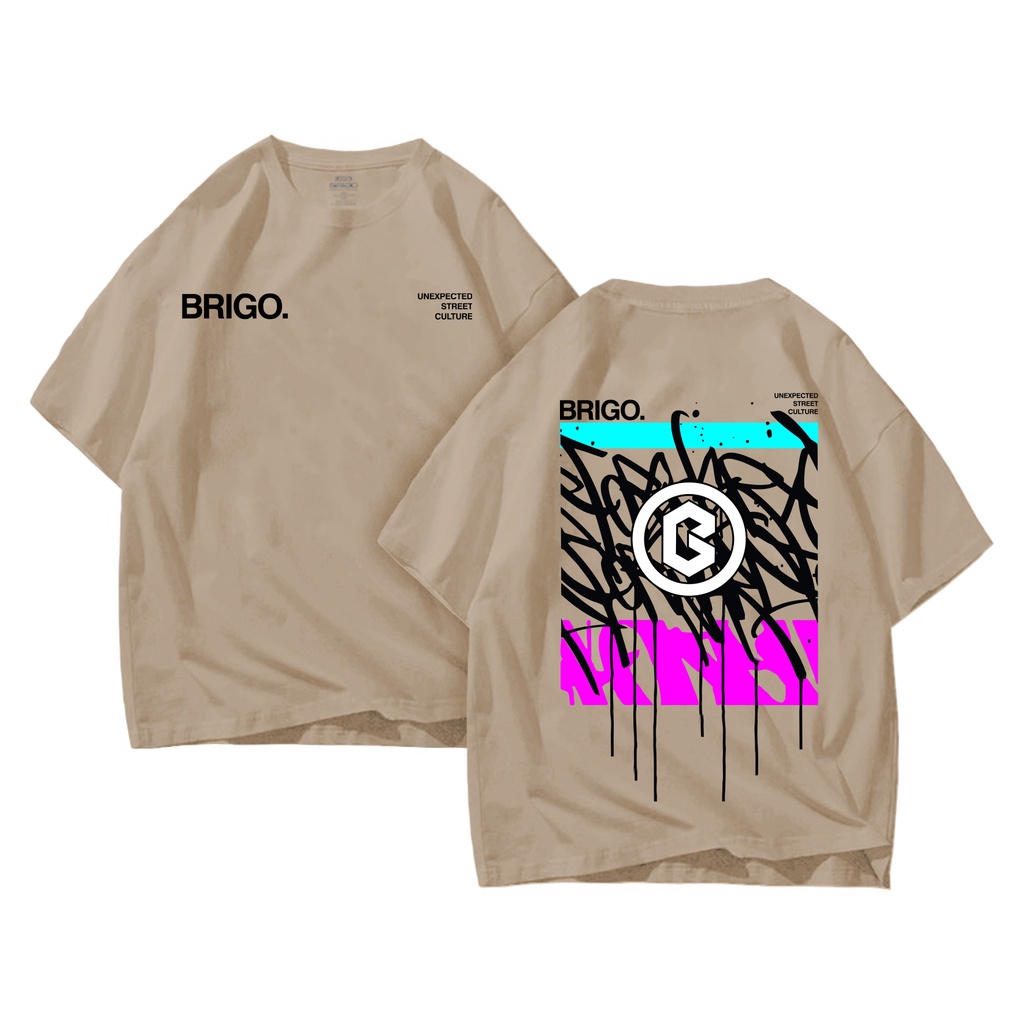 BRIGO Kaos Oversize UNEXPECTED II Kaos Jumbo Size Pria &amp; Wanita II Kaos Oversize Print DTF