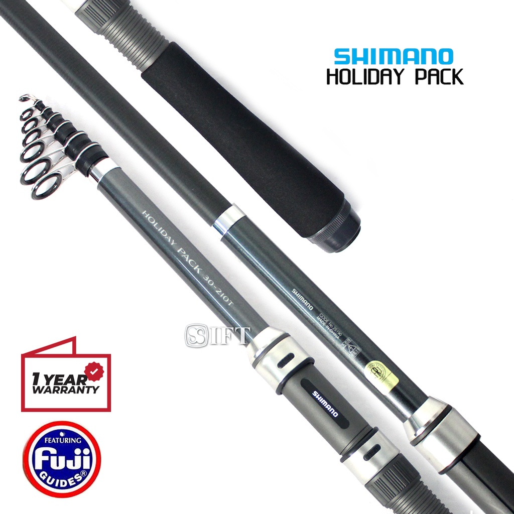 Joran Surf Shimano HOLIDAY PACK | Full Fuji | Casting | Pasiran Pinggir Laut Teleskopik