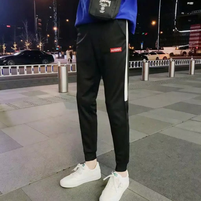 TBI Simple Jogger Street Style Pant AHWNV Celana Joger Pria K-POP BTS EXO