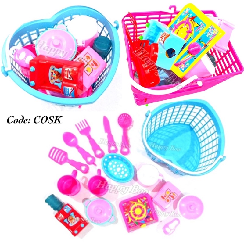 mainan kitchen set mainan anak cewek keranjang masak masakan cooking set cosk