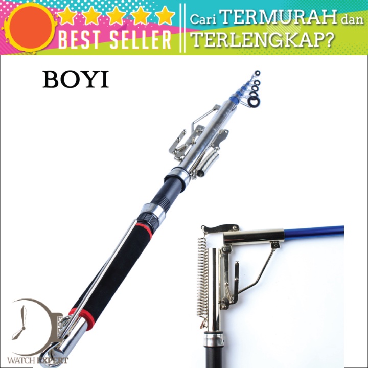 Bisa COD Tongkat Pancing Joran Pancing Otomatis Stainless Steel Tanpa Spool 2.1M - BOYI WG1