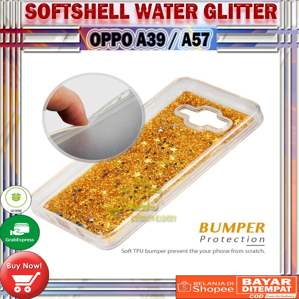 (Random) Silikon Oppo A39 / A57 Water Glitter Auarium Casing / Case / Jelly Case / Silicone Oppo A57