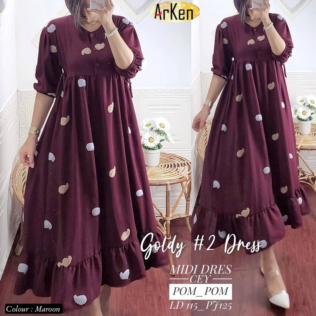 GOLDY MIDI DRESS ORIGINAL ARKEN