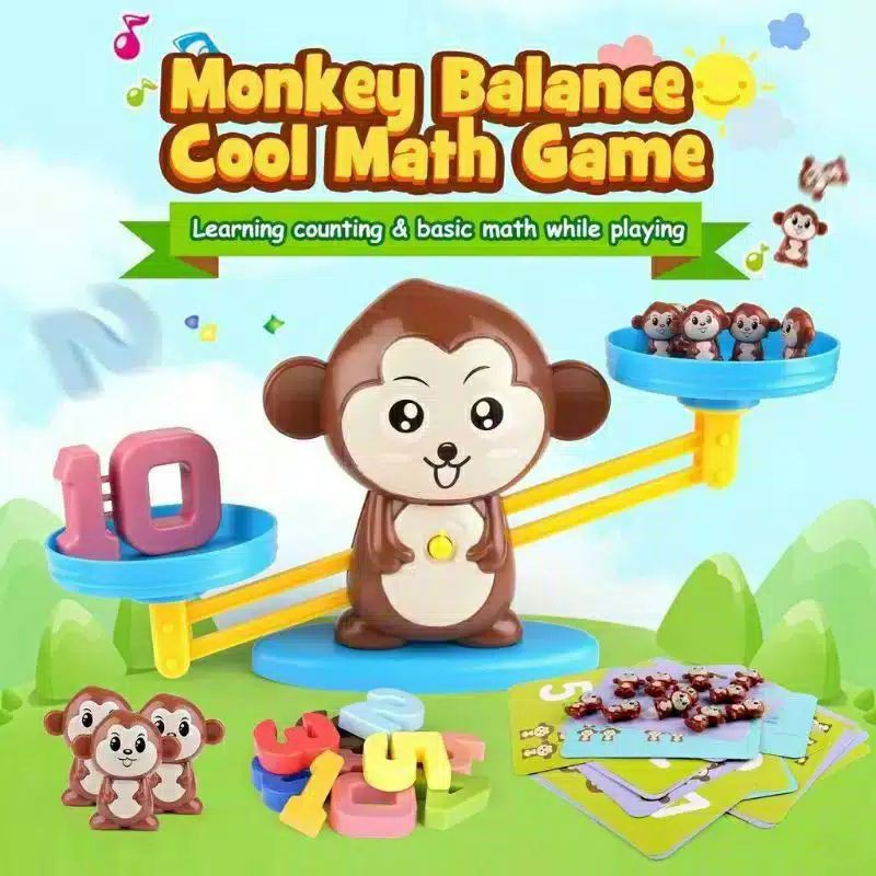 Mainan Monkey balance cool math game edukasi anak mainan berhitung matematika berhitung angka