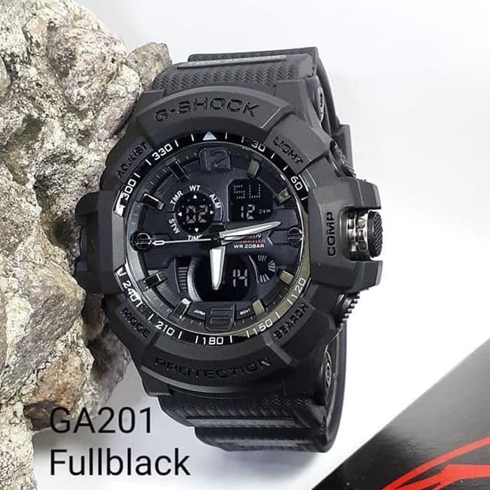 Jam Tangan Gshock GA201 Water Resist Bisa Berenang - Hitam