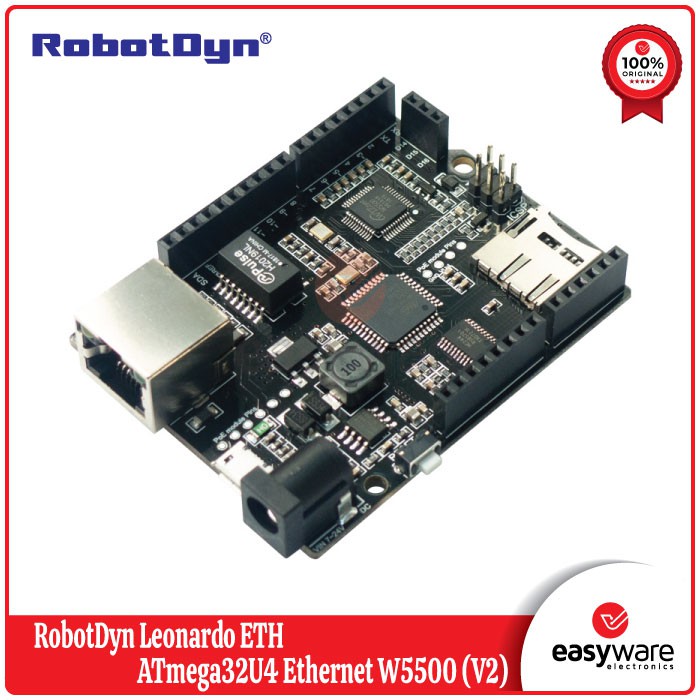 RobotDyn Leonardo ETH, ATmega32U4 Ethernet W5500 (V2) - No PoE