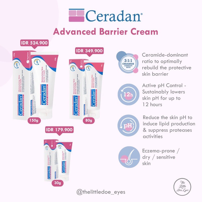 [READY] Ceradan advanced/ skin barrier repair cream / hydra lotion / 30gr/ 80gr/ 150gr