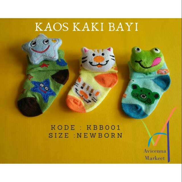 Kaos kaki bayi boneka isi 3 pcs