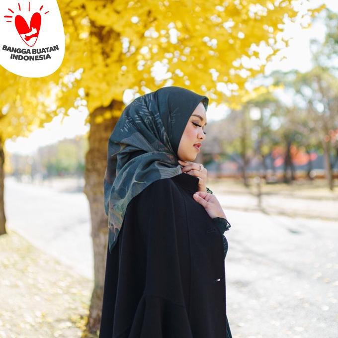 Ginkgo Square Voal in Seaweed