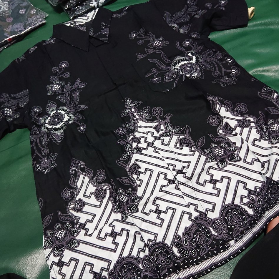 Bswart Batik Hrb026 Kenongo Hem Pendek Padi Pekalongan M L Xl Batik Pria Murah Modern Grosir