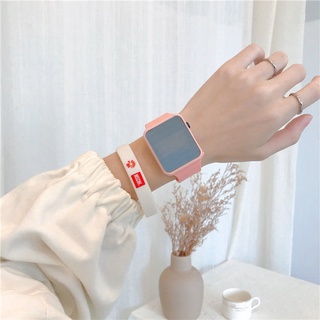 【KOK】✅COD Jam Tangan Couple Tahan Air Cerdas LED Watch Elektronik  Jam tangan LED mewah anti air untuk pelajar 1 PC-SP11153-Pink