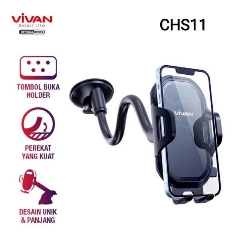 Vivan CHS11 Car Holder Stent Aluminium - Vivan Car CHS11 Mount Holder