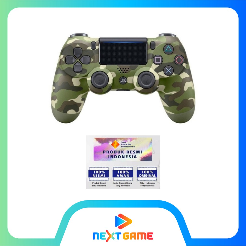 Stick / Stik / New Dualshock 4 PS4 Original warna Green Camo / Camouflage