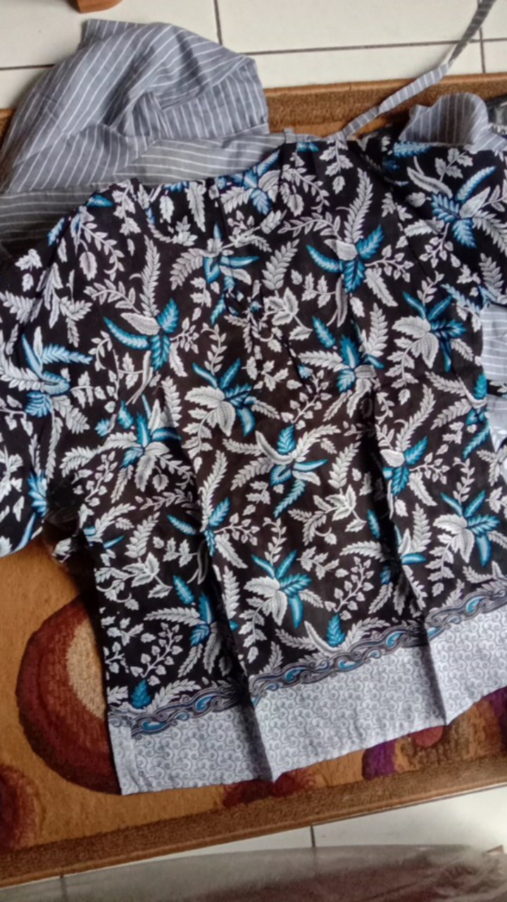 Tey-17 Batik Wanita Asj Sa Hrb026 Kenongo Kemeja Tosca Pendek
