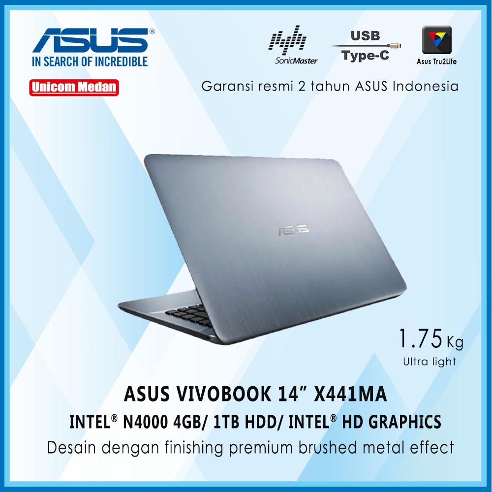 ASUS X441MA Intel Celeron N4000 4GB 1TB