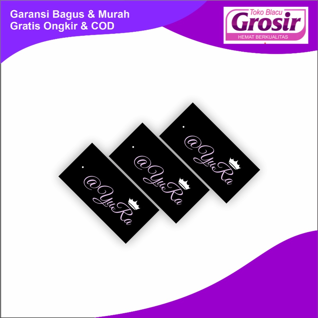 

SALE [Min 100 pcs] Hangtag Hang Tag Jilbab TOKO BLACU
