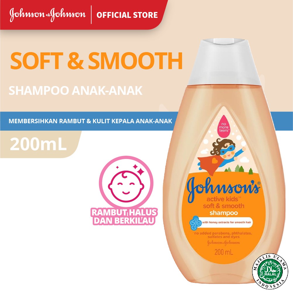 JOHNSON'S Active Kids Soft & Smooth Shampoo - Shampo Anak-anak 200ml-0