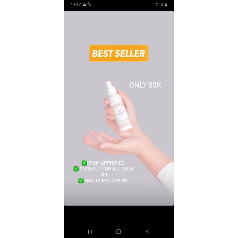 

vavlbeautewateroriginal100%purwakarta