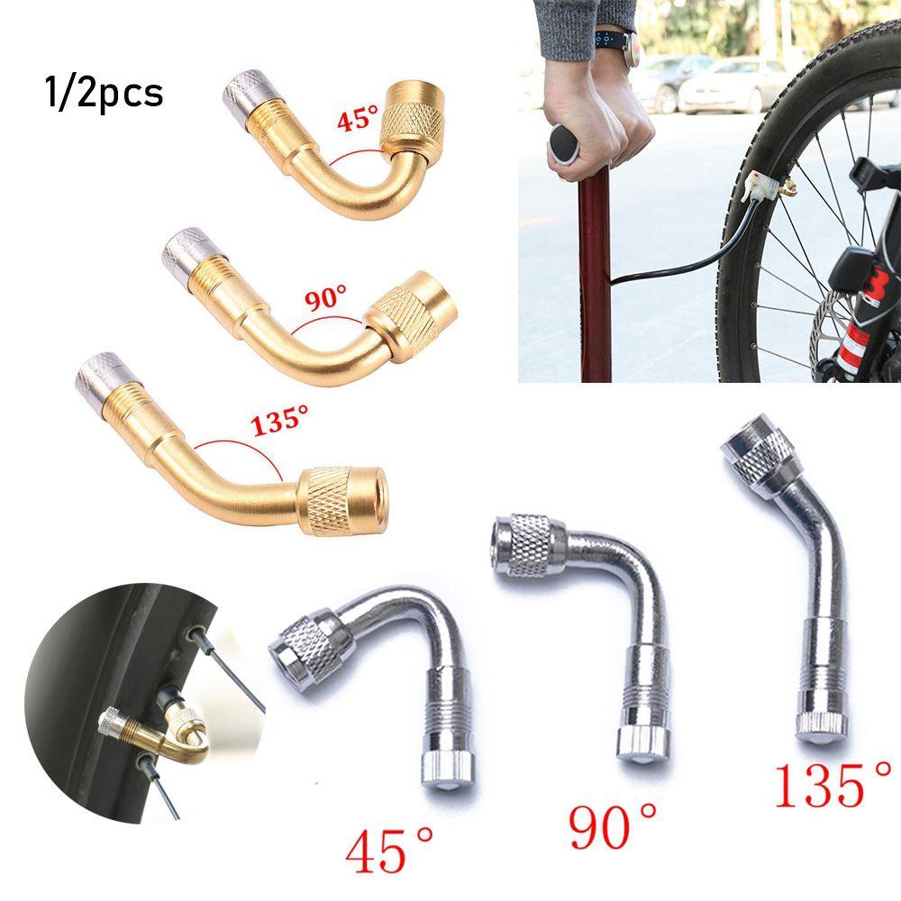 R-FLOWER 1/2pcs Batang Ekstensi Katup Kualitas Tinggi Motor Truk 45/90 /135Derajat Adaptor Untuk Mobil
