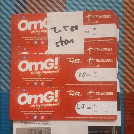 [FISIK] VOCER VOUCHER TELKOMSEL SIMPATI 2.5GB 5HARI