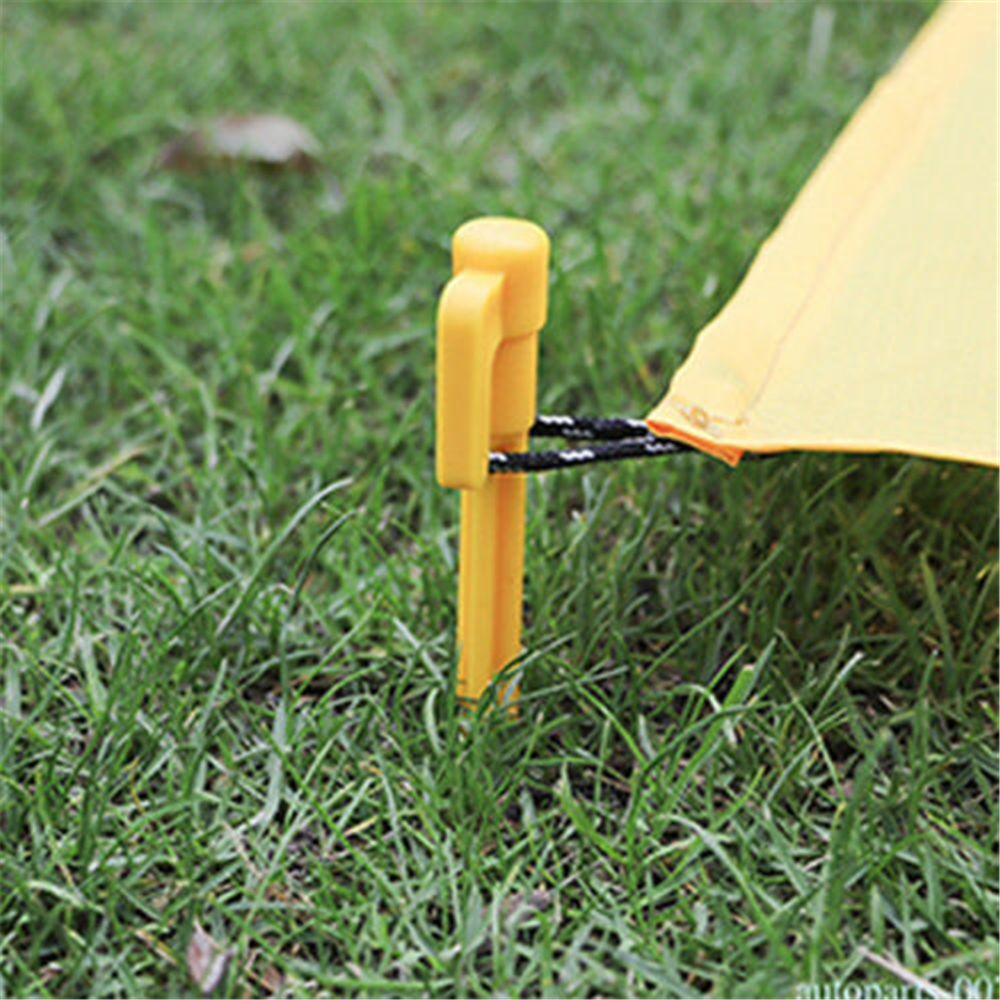 REBUY Durable Pegs Pins Travel Stake Nails Tents Stakes Tent Mat Heavy Duty Outdoor Plastic Camping 10 Pcs Nails Fixing/Multicolor