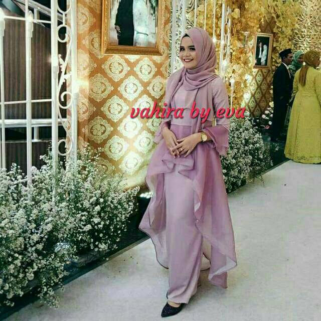 Gaun pesta organza bridal mix satin silk (Roberto cavalli)