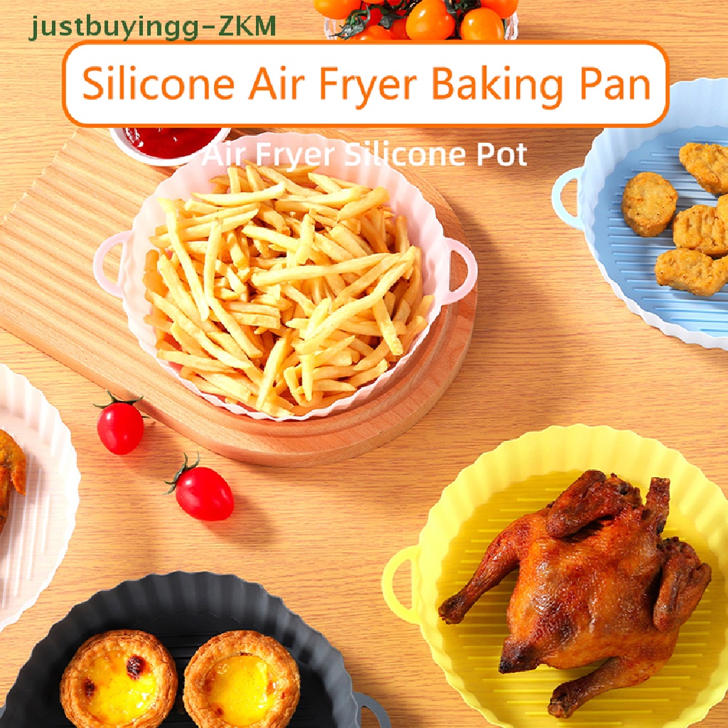 Loyang Air Fryer Bentuk Bulat Bahan Silikon Untuk Pizza Ayam