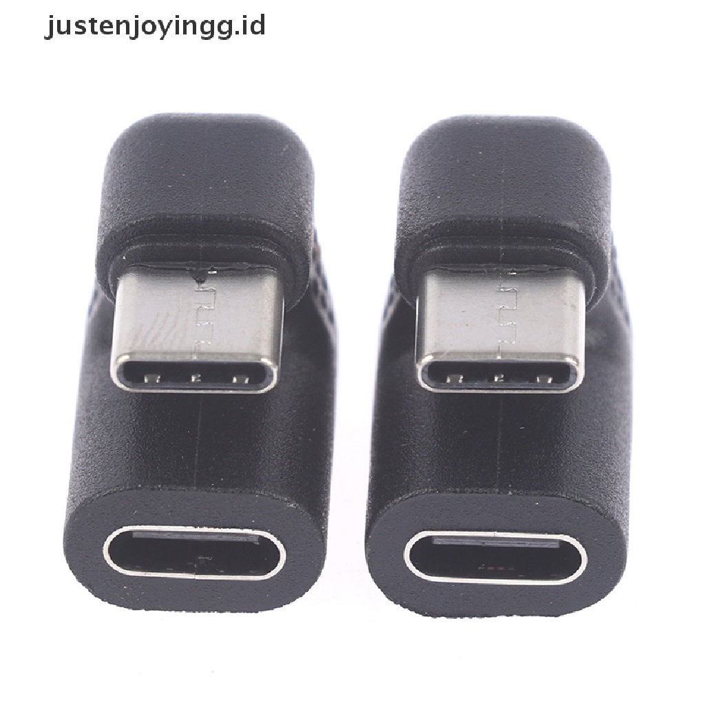 // justenjoyingg.id // 180 Degree Right Angle USB 3.1 Type C Male To Female USB-C Converter Adapter ~