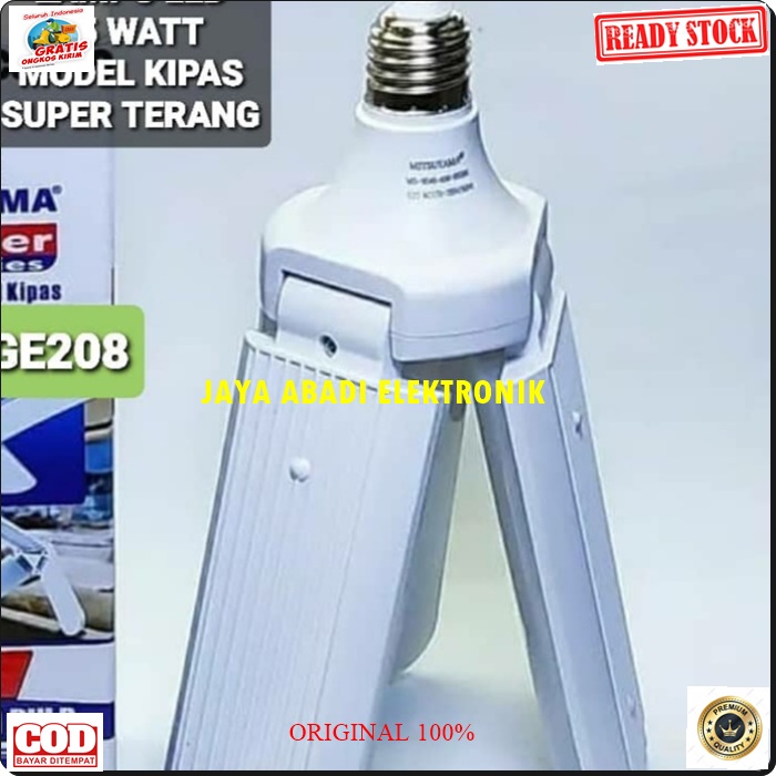 G490 ROLINSON 45 WATT LAMPU LED E27 KIPAS MAGIC BOHLAM PUTIH SINAR TERANG COLOKAN LISTRIK SETRUM PITING SOCKET SOKET STOP KONTAK TERMINAL PENAMBAH TEMBOK DINDING ON OFF COLOK FITING TES PRODUK BERKHUALITAS HARGA TERJANGKAU