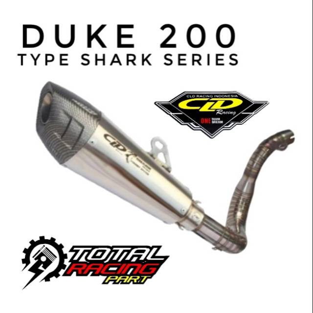 KNALPOT KTM DUKE 200 CLD SHARK SERIES