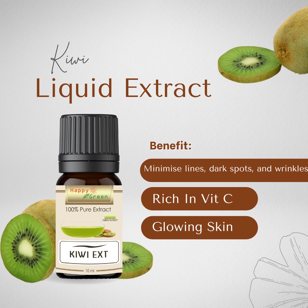 Happy Green Kiwi Fruit Liquid Extract - 100% Natural Ekstrak Buah Kiwi Cosmetic Grade