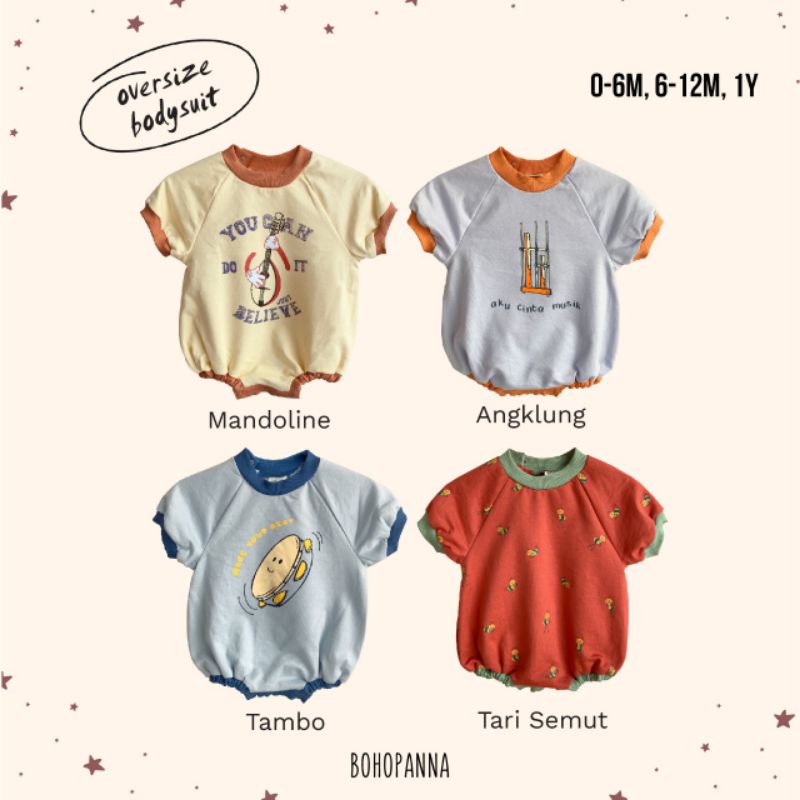 BOHOPANNA - OVERSIZE BODYSUIT BOHOPANNA - BODYSUIT BAYI - ROMPER BAYI - JUMPER ANAK