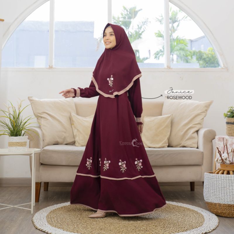 EmmaQueen - Dress Muslim Janice Flowery by EmmaQueen-Rosewood