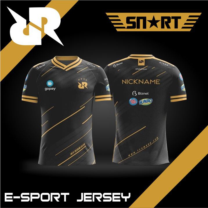 Jersey RRQ Esport Gaming Full Printing Official Terbaru Custom Nama