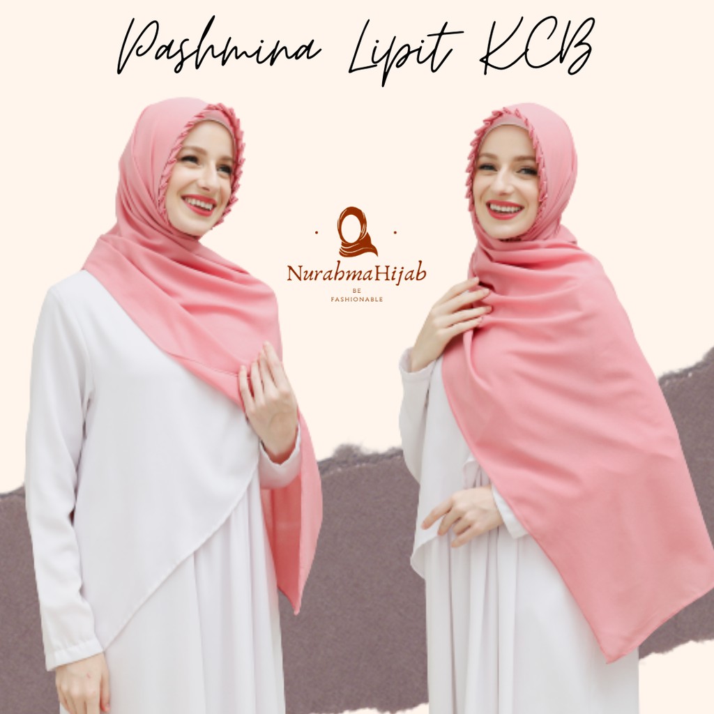 Pashmina Lipit Tali KCB 75x200cm Bahan Diamond / Pasmina Sabyan Tali Lipit / Pastal Gerigi KCB-1