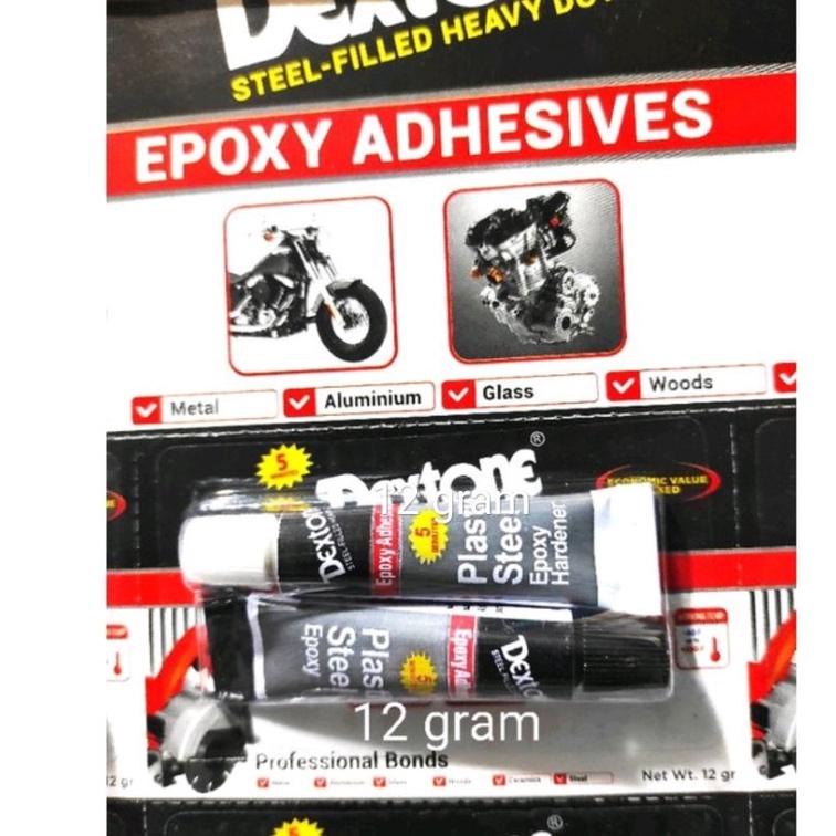 

lem serbaguna dexton epoxy adhesive 12 gram isi 2 pcs