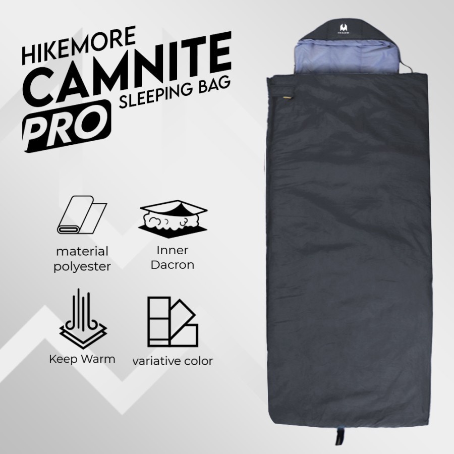 Hikemore Camnite Sleeping Bag Dacron Tebal Outdoor Water Repellent Original