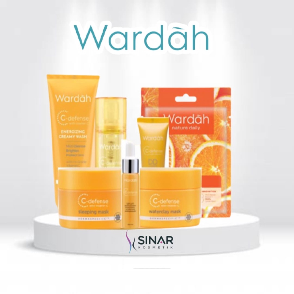 Wardah C-Defense - Facial Wash - Serum - DD Cream - Face Mist - Mask - sabun Cuci Muka