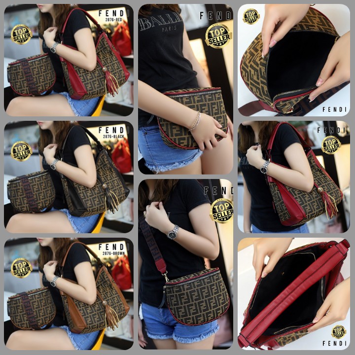 tas Restock New Ready Fendi Hobo Bag 2in1 Seri  2876