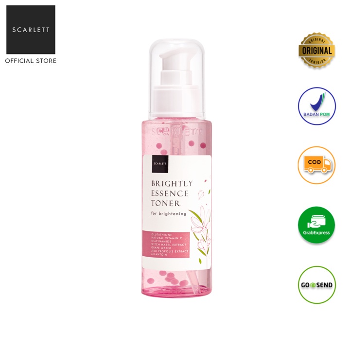 SCARLETT WHITENING BRIGHTLY ESSENCE TONER - SF - PERAWATAN KULIT DAN WAJAH