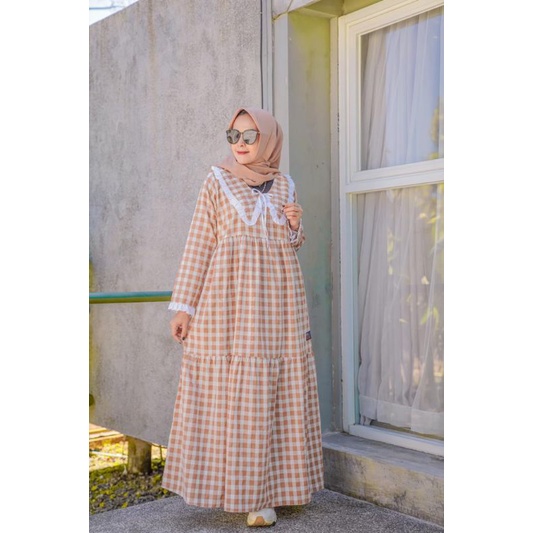 Sale Gamis GYL Kotak Renda Original / Gamis Kerah Korea