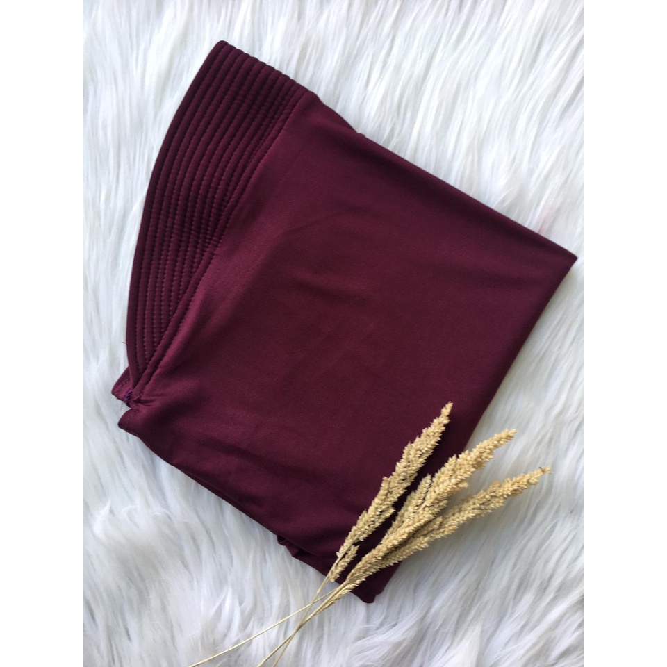Khimar instant Hijab sport jersey premium grade A panjang menutup dada/ jilbab olahraga-MAROON
