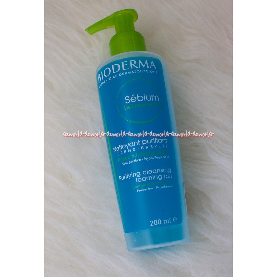 Bioderma Sebium Gel 200ml Pembersih Wajah Bentuk Gel Untuk Kulit Normal Berminyak dan Kombinasi Bioderma Sabun Muka Wajah 200 ml