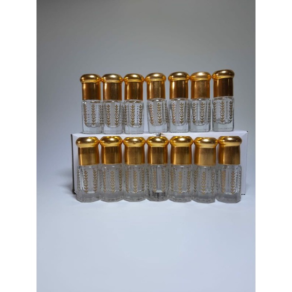 Botol Tola Padi Kosong 3 Ml Printing Botol Tola Batik Surrati Botol Parfum Antik Arab